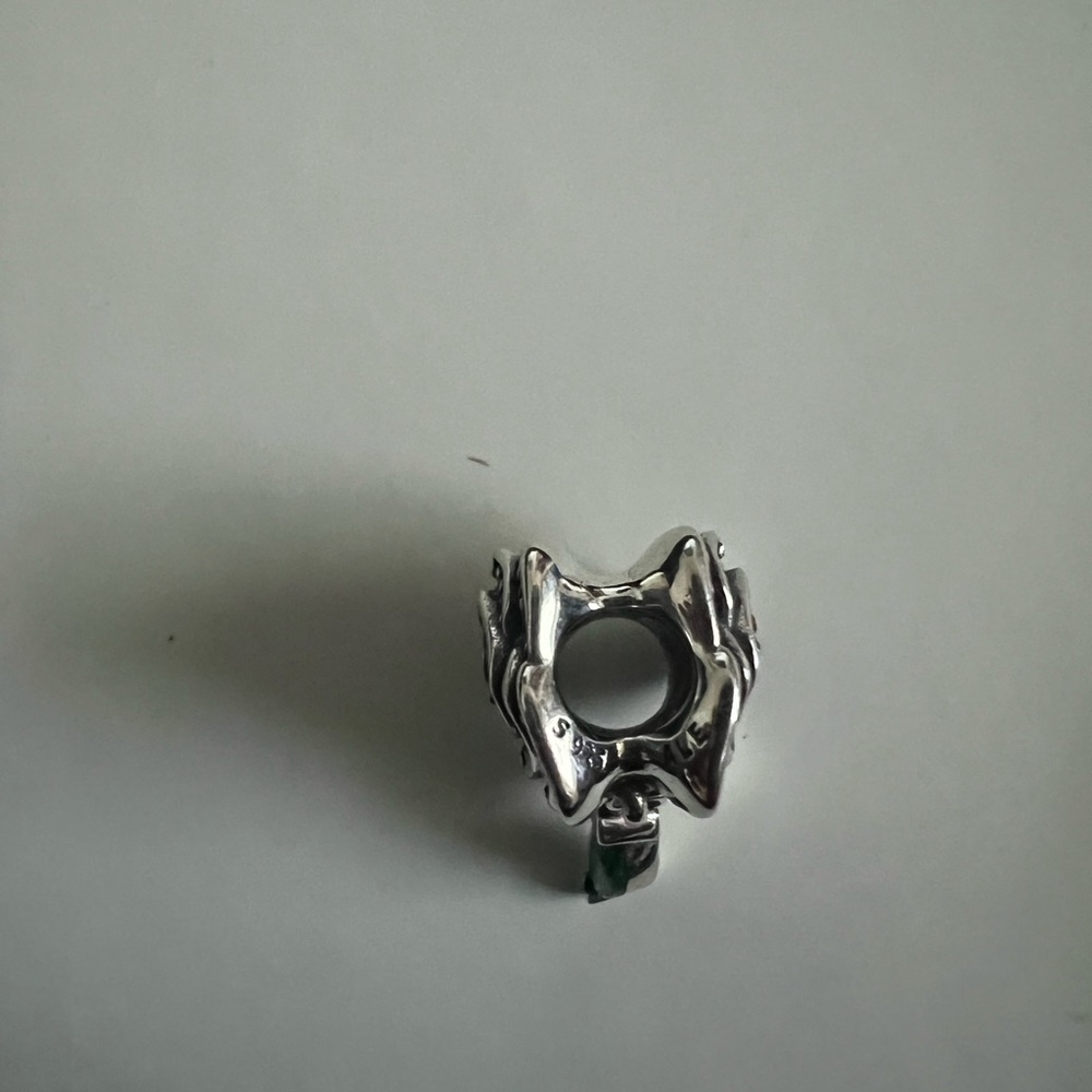 SPARKING ROSE IN BLOOM RED CHARM STERLING SILVER - Picture 5 of 6